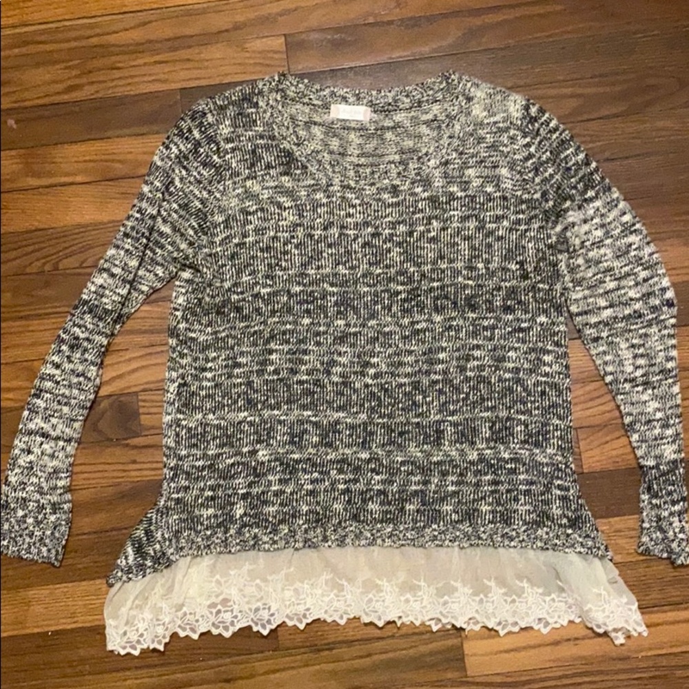 Altar’d State Sweater with Lace Bottom